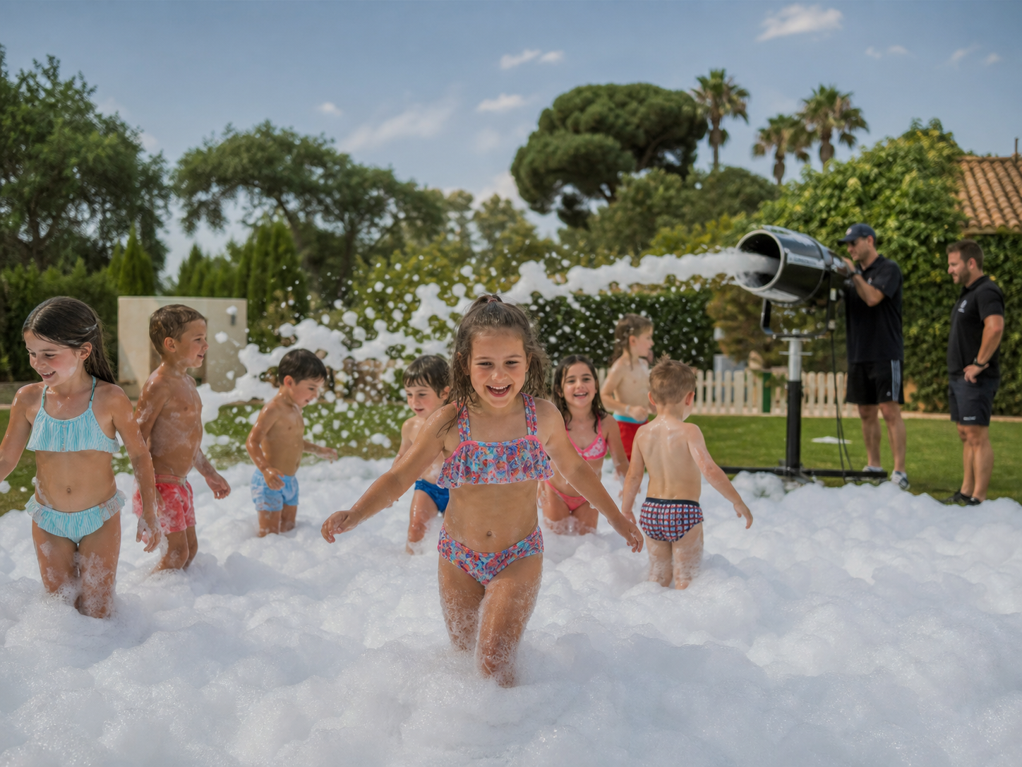Fiesta de la espuma para celebraciones y eventos